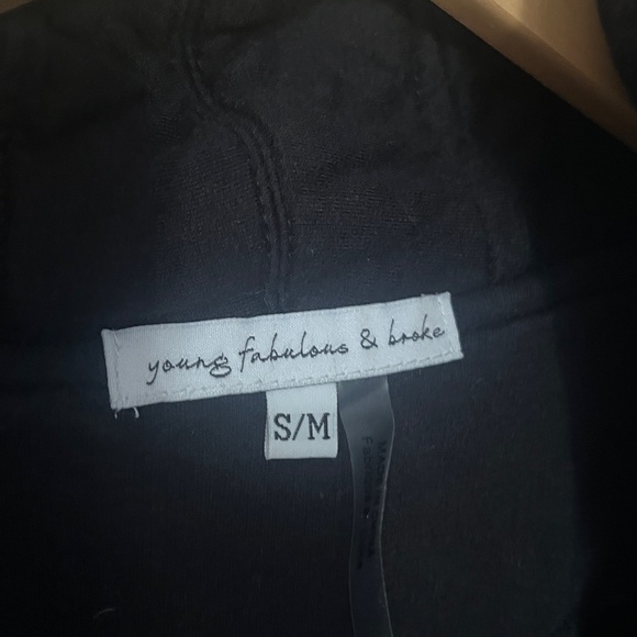 Young Fabulous & Broke YFB Quilted Shacket Sweatshirt Cardigan S/M - Picture 6 of 8